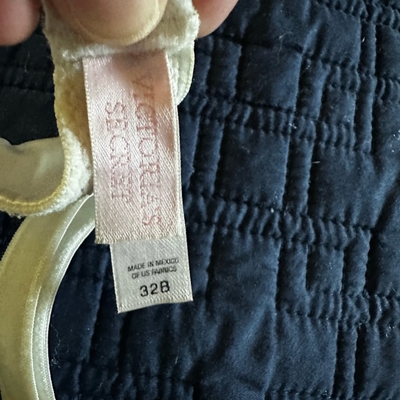 Victoria’s Secret Rhinestoned Personalized Set of Two Bras- Blue & White -SZ 32B - Picture 14 of 15